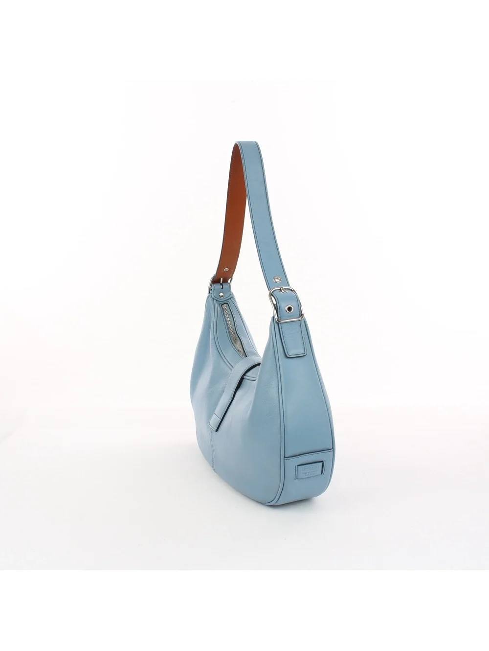 Coach 7592 Blue Leather Vintage Hamptons Hobo Bag